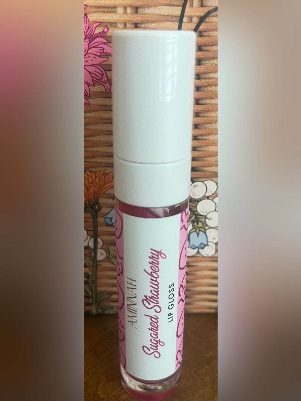 Aminnah Sugared Strawberry Lip Gloss — Hard To Find NEW